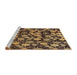 Sideview of Machine Washable Abstract Bakers Brown Rug, wshabs147