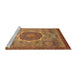 Sideview of Machine Washable Abstract Peru Brown Rug, wshabs1470