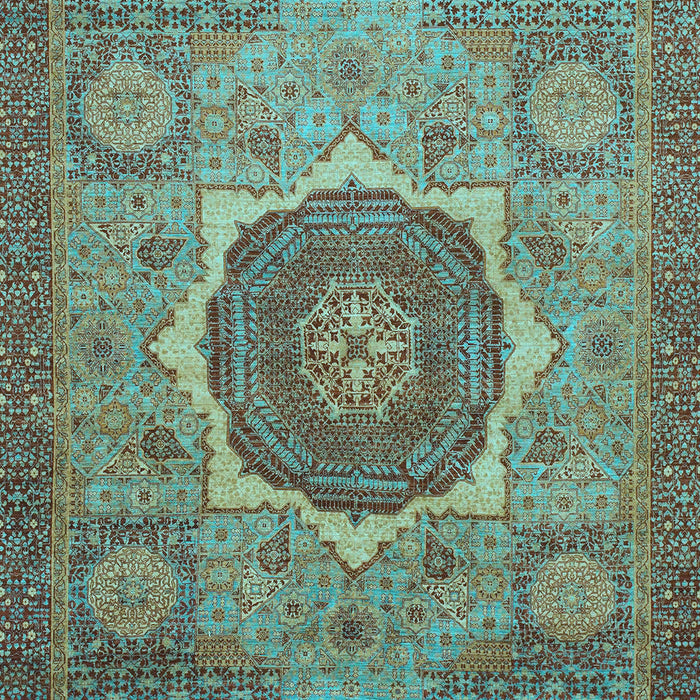 Oriental Light Blue Modern Rug, abs1470lblu