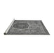 Sideview of Machine Washable Oriental Gray Modern Rug, wshabs1470gry