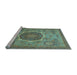 Sideview of Machine Washable Oriental Light Blue Modern Rug, wshabs1470lblu