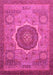 Machine Washable Oriental Pink Modern Rug, wshabs1470pnk