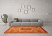 Machine Washable Oriental Orange Modern Area Rugs in a Living Room, wshabs1470org