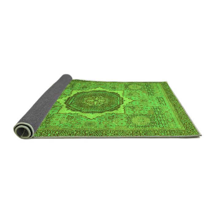 Sideview of Oriental Green Modern Rug, abs1470grn