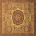 Square Oriental Brown Modern Rug, abs1470brn