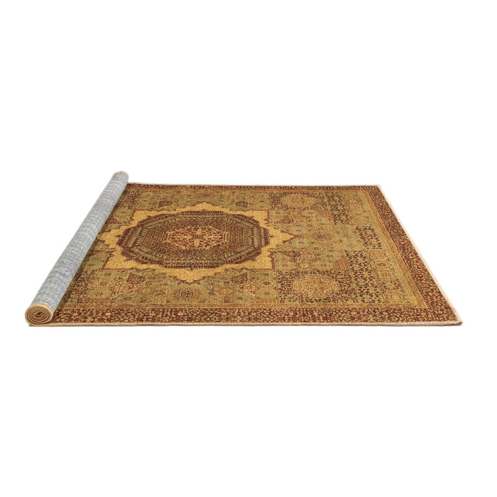 Sideview of Machine Washable Oriental Brown Modern Rug, wshabs1470brn