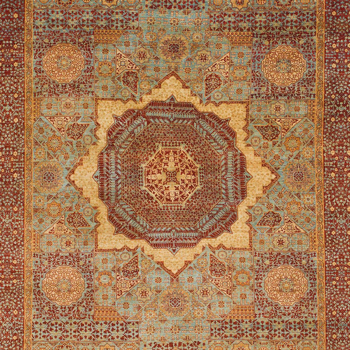 Machine Washable Abstract Peru Brown Rug, wshabs1470