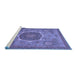 Sideview of Machine Washable Oriental Blue Modern Rug, wshabs1470blu