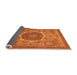 Sideview of Oriental Orange Modern Rug, abs1470org