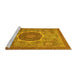 Sideview of Machine Washable Oriental Yellow Modern Rug, wshabs1470yw