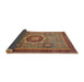 Sideview of Abstract Fire Brick Red Oriental Rug, abs1471