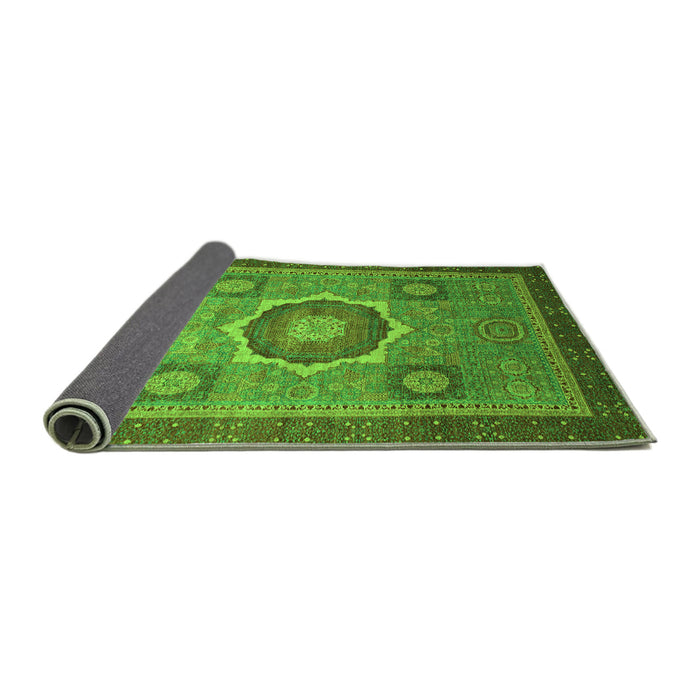 Sideview of Oriental Green Modern Rug, abs1471grn
