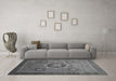 Machine Washable Oriental Gray Modern Rug in a Living Room,, wshabs1471gry
