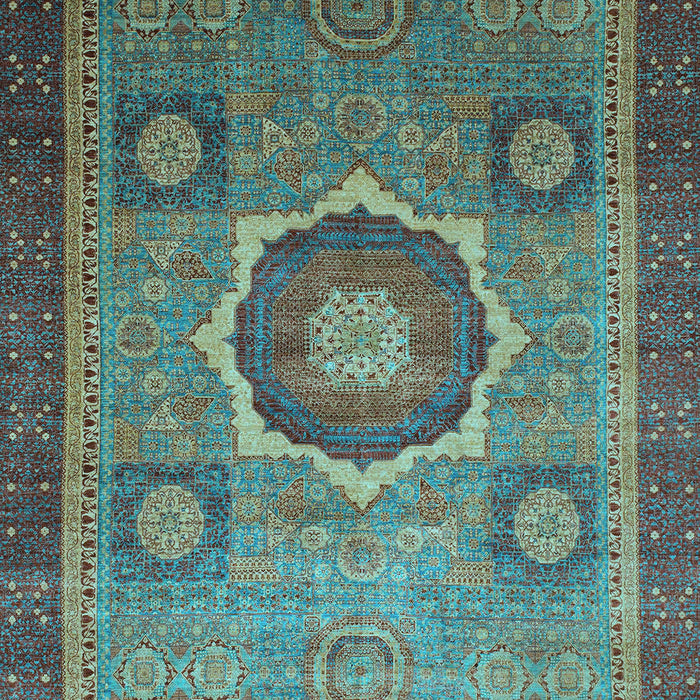 Oriental Light Blue Modern Rug, abs1471lblu