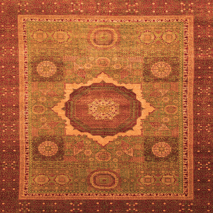 Square Oriental Orange Modern Rug, abs1471org