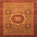 Square Oriental Orange Modern Rug, abs1471org