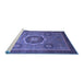 Sideview of Machine Washable Oriental Blue Modern Rug, wshabs1471blu