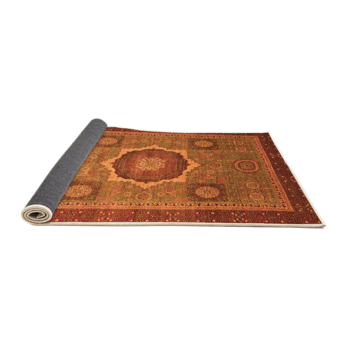Sideview of Oriental Orange Modern Rug, abs1471org