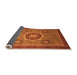 Sideview of Oriental Orange Modern Rug, abs1471org