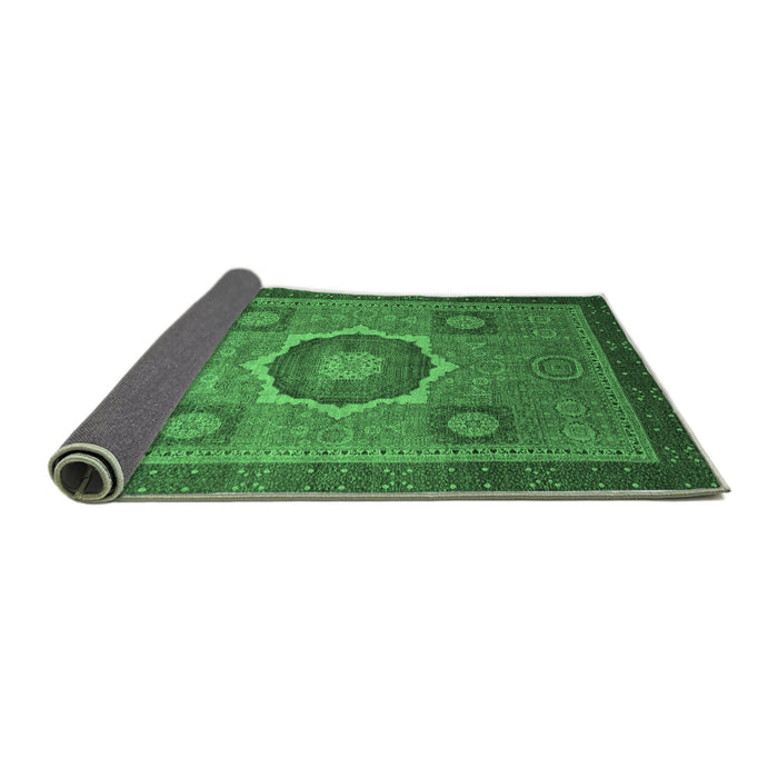 Sideview of Oriental Emerald Green Modern Rug, abs1471emgrn