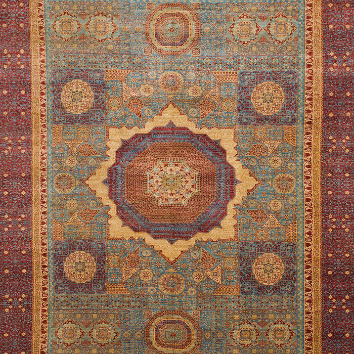 Machine Washable Abstract Fire Brick Red Rug, wshabs1471