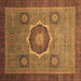 Square Oriental Brown Modern Rug, abs1471brn