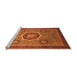 Sideview of Machine Washable Oriental Orange Modern Area Rugs, wshabs1471org