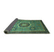 Sideview of Oriental Turquoise Modern Rug, abs1471turq