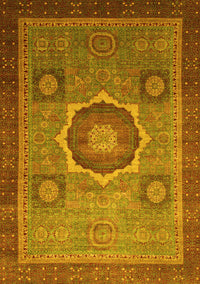 Oriental Yellow Modern Rug, abs1471yw