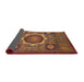 Sideview of Abstract Fire Brick Red Oriental Rug, abs1472