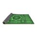 Sideview of Oriental Emerald Green Modern Rug, abs1472emgrn