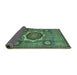 Sideview of Oriental Turquoise Modern Rug, abs1472turq