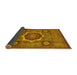 Sideview of Oriental Yellow Modern Rug, abs1472yw