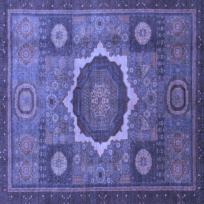 Square Oriental Blue Modern Rug, abs1472blu