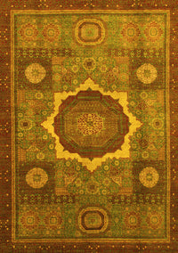 Oriental Yellow Modern Rug, abs1472yw