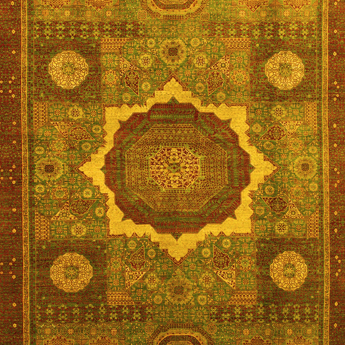 Oriental Yellow Modern Rug, abs1472yw