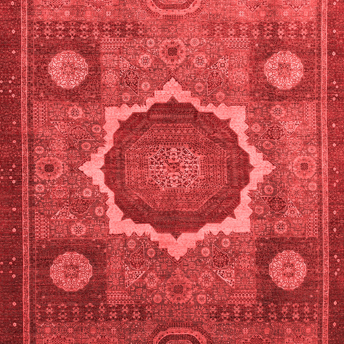 Machine Washable Oriental Red Modern Rug, wshabs1472red