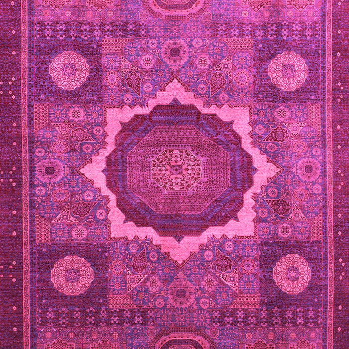 Machine Washable Oriental Pink Modern Rug, wshabs1472pnk