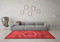 Machine Washable Oriental Red Modern Rug, wshabs1472red