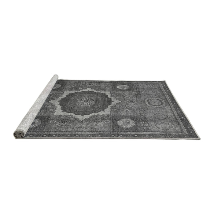 Sideview of Machine Washable Oriental Gray Modern Rug, wshabs1472gry