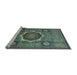 Sideview of Machine Washable Oriental Light Blue Modern Rug, wshabs1472lblu