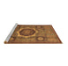 Sideview of Machine Washable Oriental Brown Modern Rug, wshabs1472brn