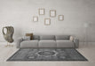 Machine Washable Oriental Gray Modern Rug in a Living Room,, wshabs1472gry