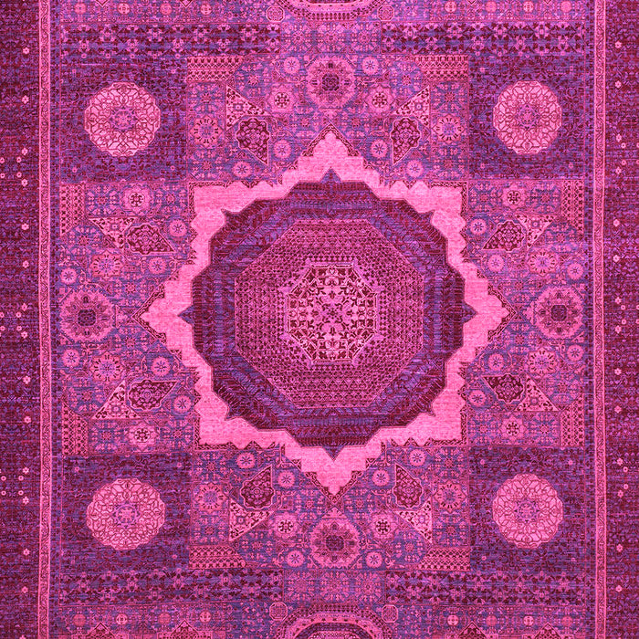 Machine Washable Oriental Pink Modern Rug, wshabs1473pnk
