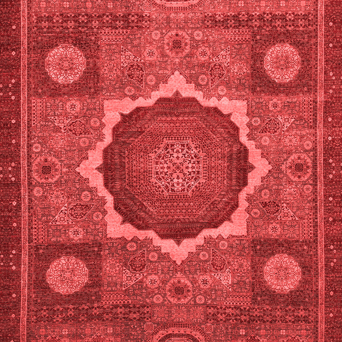 Machine Washable Oriental Red Modern Rug, wshabs1473red