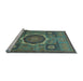 Sideview of Machine Washable Oriental Light Blue Modern Rug, wshabs1473lblu