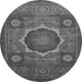 Round Oriental Gray Modern Rug, abs1473gry