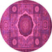 Round Oriental Pink Modern Rug, abs1473pnk