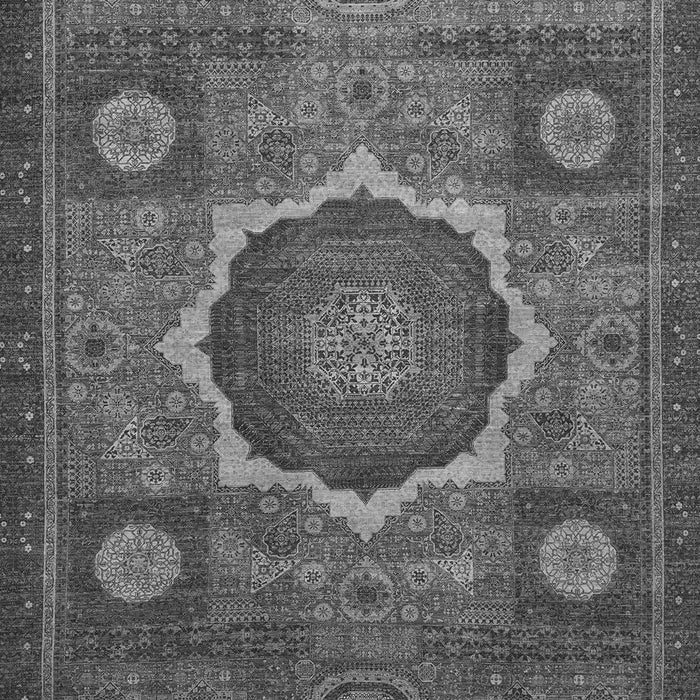 Machine Washable Oriental Gray Modern Rug, wshabs1473gry