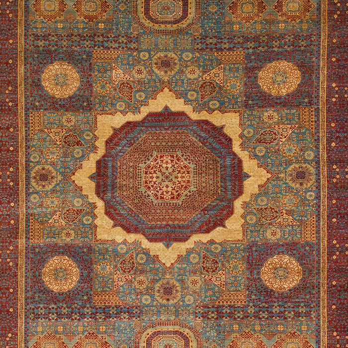 Machine Washable Abstract Tomato Red Rug, wshabs1473